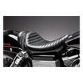 LePera, Stubs spoiler solo seat. Black, pleated — 06-17 Dyna (NU)