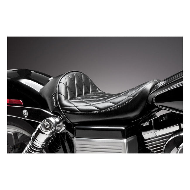 LePera, Stubs Cafe solo seat. Black, diamond — 06-17 Dyna (NU)