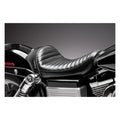 LePera, Stubs Cafe solo seat. Black, pleated — 06-17 Dyna (NU)