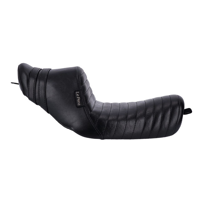 LePera, Stubs Cafe solo seat. Black, pleated — 07-09 XL Sportster (NU)