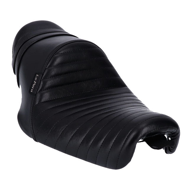 LePera, Stubs Cafe solo seat. Black, pleated — 07-09 XL Sportster (NU)