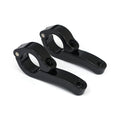 Engine guard clamp set, for spotlamps. long. Black