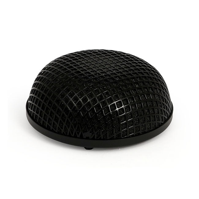 Breather style air cleaner assembly, round. Black — 66-88 Big Twin; 66-87 XL Sportster (NU). With Keihin; Bendix and Tillotson carburetor (Excl. CV carburetor)