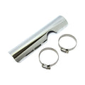 FL 2-1 exhaust header heatshield. lower right, rear. custom — Fits stock 2 in 1 exhaust systems on 70-E78 FL; 71-75 FX and all 70-84 FL models with stock crossover systems.