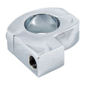 Metric mirror clamp M10 x 1.25 thread. Chrome — 1" handlebars