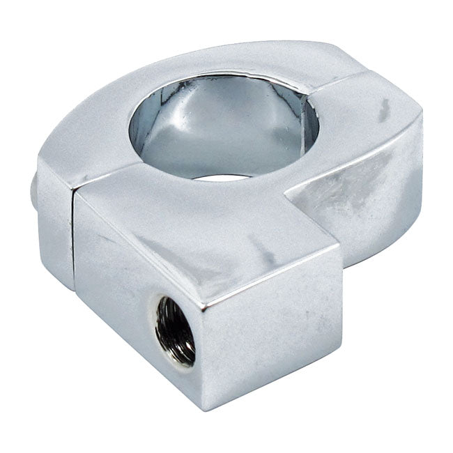 Metric mirror clamp M10 x 1.25 thread. Chrome — 1" handlebars