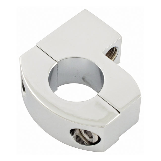 Metric mirror clamp M10 x 1.25 thread. Chrome — For 7/8" (22mm) diameter handlebars