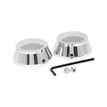 Swingarm pivot bolt cover set. Chrome — 04-13 XL Sportster (NU)