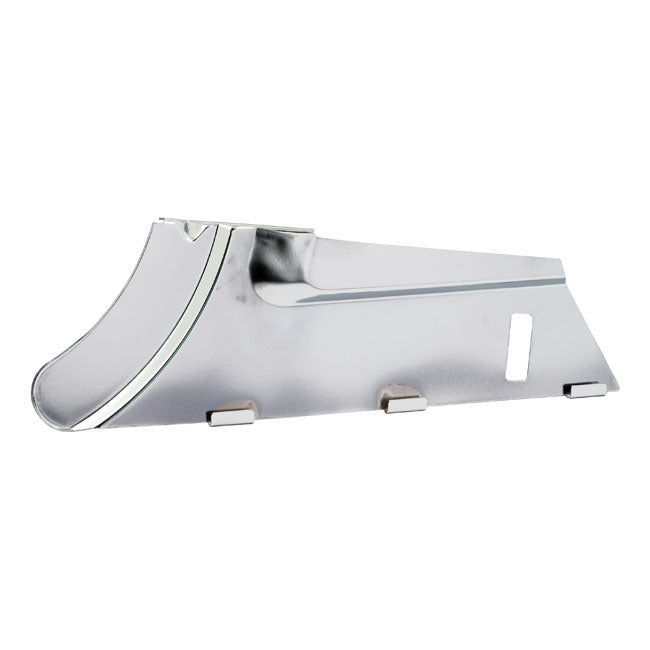 Lower rear belt guard. Chrome — 97-08 FLT/Touring with 70t. pulley (NU)