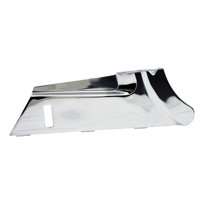 Lower rear belt guard. Chrome — 97-08 FLT/Touring with 70t. pulley (NU)