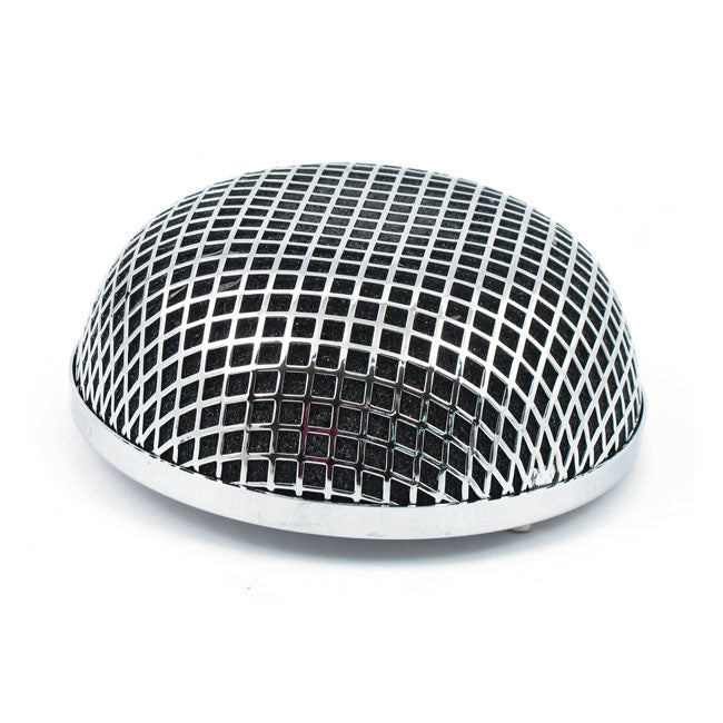 Breather style air cleaner assembly, round. Chrome — 90-17 (NU) Big Twin; 88-22 XL Sportster. With CV or Delphi inj. (Excl. e-throttle models)