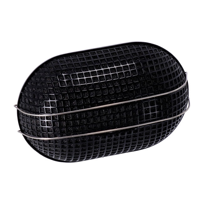 Breather style air cleaner assembly, oval. Black — 66-88 Big Twin; 66-87 XL Sportster (NU). With Keihin; Bendix and Tillotson carburetor (Excl. CV carburetor)