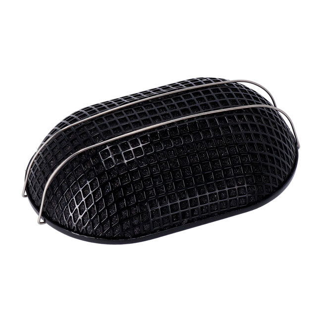 Breather style air cleaner assembly, oval. Black — 66-88 Big Twin; 66-87 XL Sportster (NU). With Keihin; Bendix and Tillotson carburetor (Excl. CV carburetor)