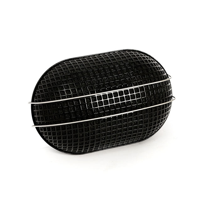 Breather style air cleaner assembly, oval. Black — 90-17 (NU) Big Twin; 88-22 XL Sportster. With CV or Delphi inj. (Excl. e-throttle models)