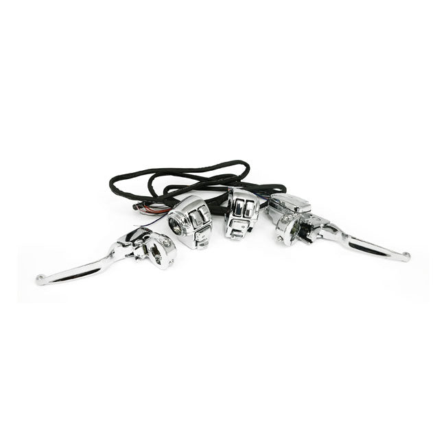 Handlebar control kit chrome — 96-07 FLT/Touring (NU)