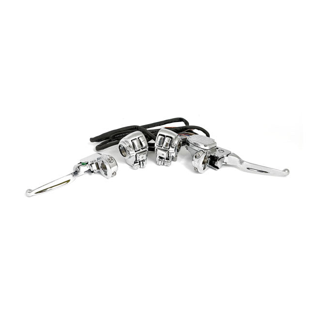 Handlebar control kit chrome — 96-07 FLT/Touring (NU)