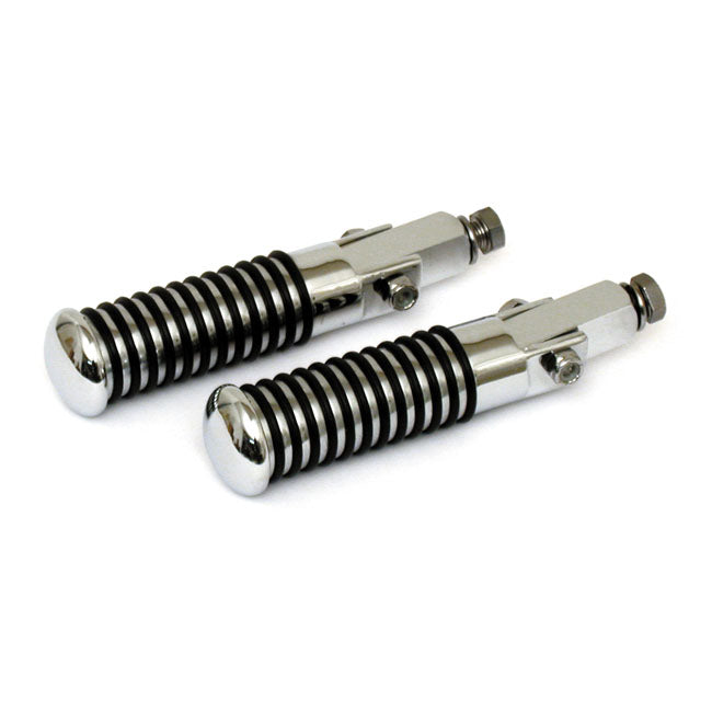 Sundance O-ring foot pegs. universal 3/8-24 mount. Chrome