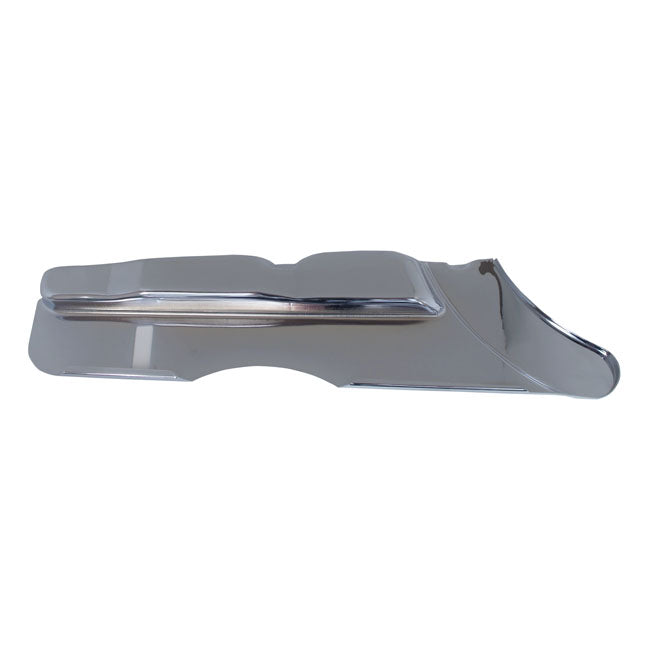 Lower belt guard cover. Chrome — 91-03 XL Sportster with rear belt drive (NU)