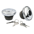 Gas cap set with lock, chrome — 96-99 H-D (NU)