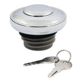 Gas cap vented with lock, chrome — 96-18 H-D (NU)