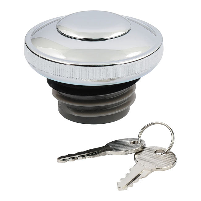 Gas cap vented with lock, chrome — 96-18 H-D (NU)