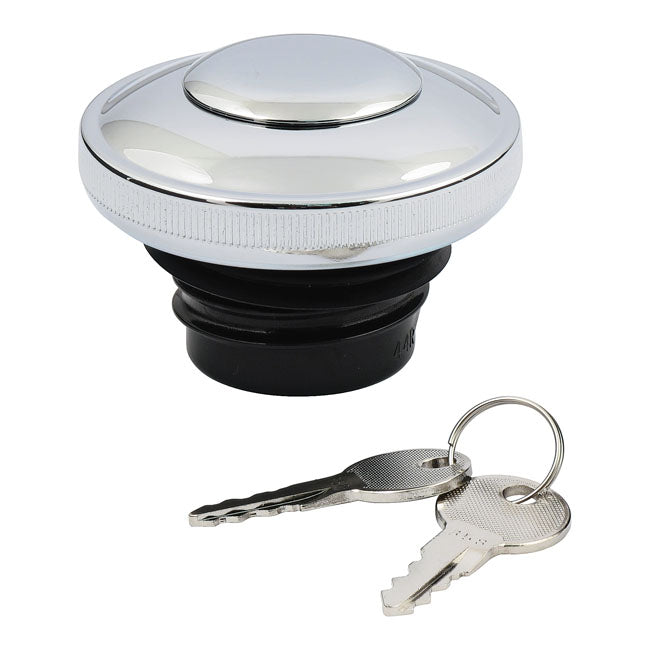 Gas cap vented with lock, chrome — 83-95 H-D (NU) (excl. FLT)