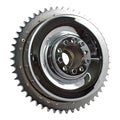 37-57 B.T. Rear brake drum & sprocket. Chrome