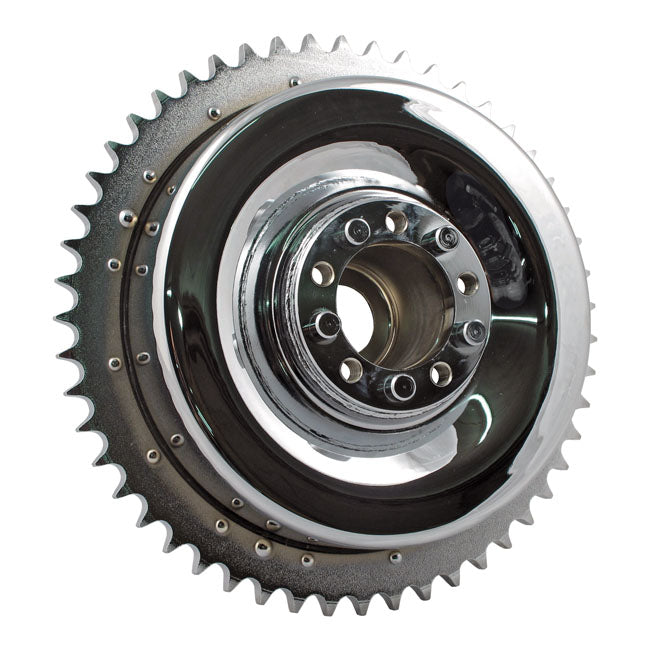 37-57 B.T. Rear brake drum & sprocket. Chrome