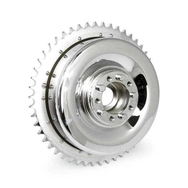 58-62 B.T. Rear brake drum & sprocket. Chrome