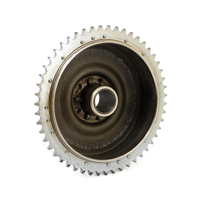 67-72 B.T. Rear brake drum & sprocket. Chrome