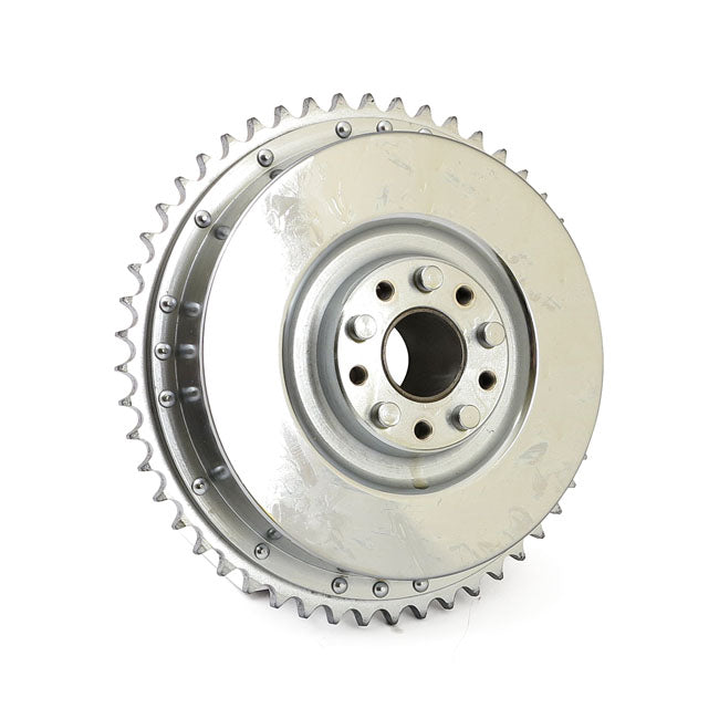 67-72 B.T. Rear brake drum & sprocket. Chrome