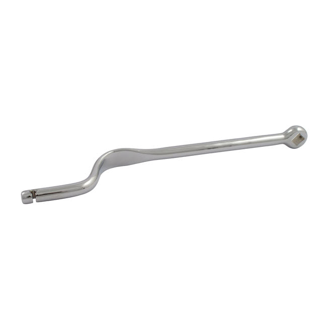 Clutch release lever. Chrome — 41-E79 Big Twin with foot clutch (with tin primary) or mousetrap operated clutch