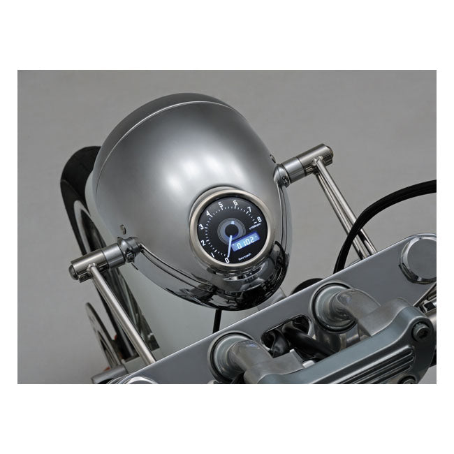 Bracket for ''vintage'' headlamp. 41mm fork tubes. Polished ss