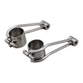 Bracket for ''vintage'' headlamp. 41mm fork tubes. Polished ss