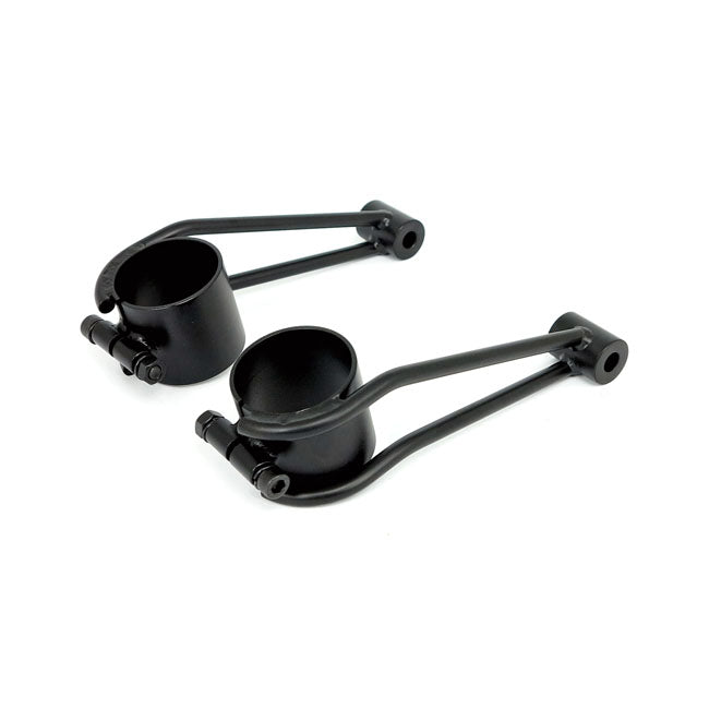 Bracket for ''vintage'' headlamp. 39mm fork tubes. Black