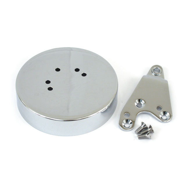 Dust shield & shift lever kit. Chrome — 52-E79 FL; 71-73 FX (NU)