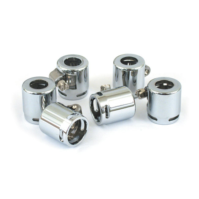 Smooth hose clamps, 3/8". Chrome Slotted