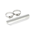 Universal smooth heat shield 7" long chrome — 1-3/4" exhaust pipes