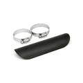 Universal smooth heat shield 7" long black — 1-3/4" exhaust pipes