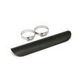 Universal smooth heat shield 10" long black — 2-1/4" exhaust pipes