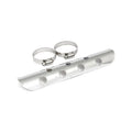 Universal bullet hole heat shield 10" long chrome — 1-3/4" exhaust pipes