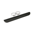 Universal smooth heat shield 14" long black — 2-1/4" exhaust pipes
