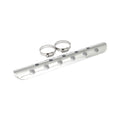 Universal bullet hole heat shield 14" long chrome — 1-3/4" exhaust pipes