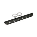 Universal bullet hole heat shield 14" long black — 1-3/4" exhaust pipes