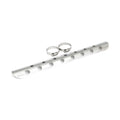 Universal bullet hole heat shield 18" long chrome — 1-3/4" exhaust pipes