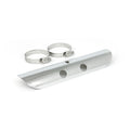Universal bullet hole heat shield 10" long chrome — 2-1/4" exhaust pipes
