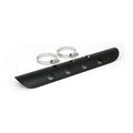 Universal bullet hole heat shield 14" long black — 2-1/4" exhaust pipes