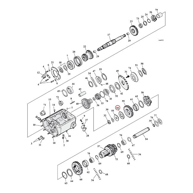 Washer, transmission countershaft gear end .082"