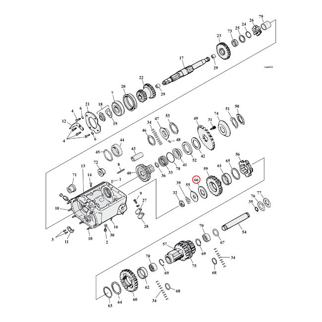 Washer, transmission countershaft gear end .110"