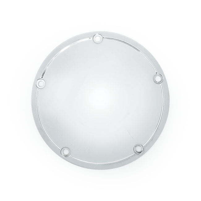 Derby cover, OEM style Domed. Chrome — 99-17 Dyna; 99-18 Softail (Excl. 2018 FLSB); 99-15 FLT/Touring; Trike (Excl. 2015 FLHTCUL; FLHTKL) (NU)